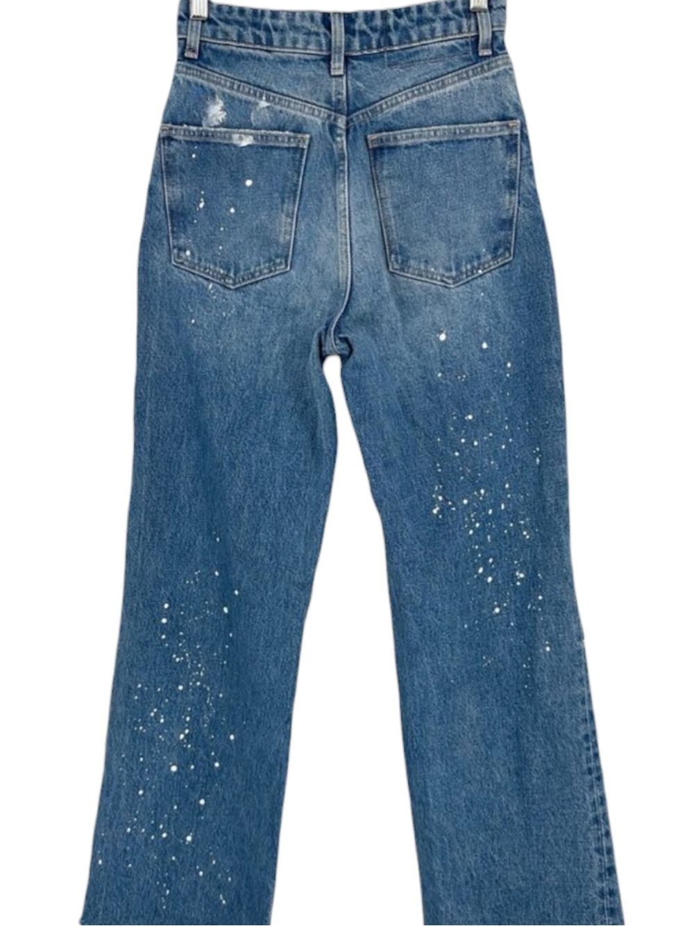 ZARA Wide-Leg High Waisted Jeans with Paint Splatter Size 2 - Picture 6 of 12